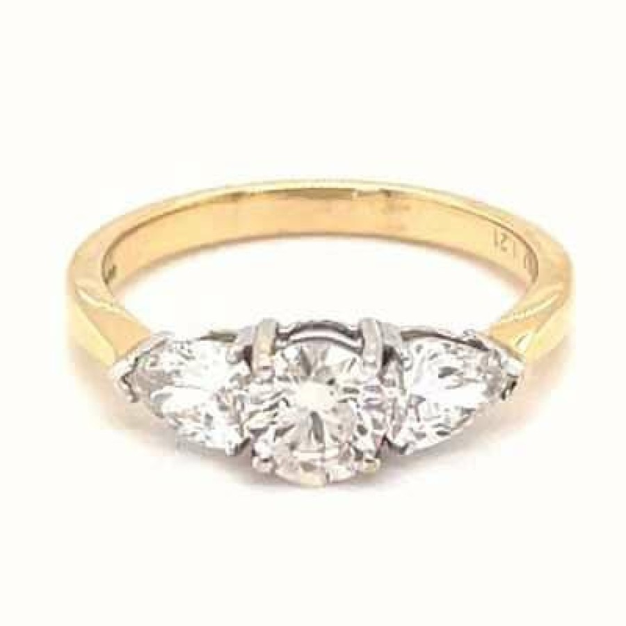 Jewelry James Moore | Perfection Diamond 18Ct Yellow Gold 1.21Ct Diamond 3 Stone Ring