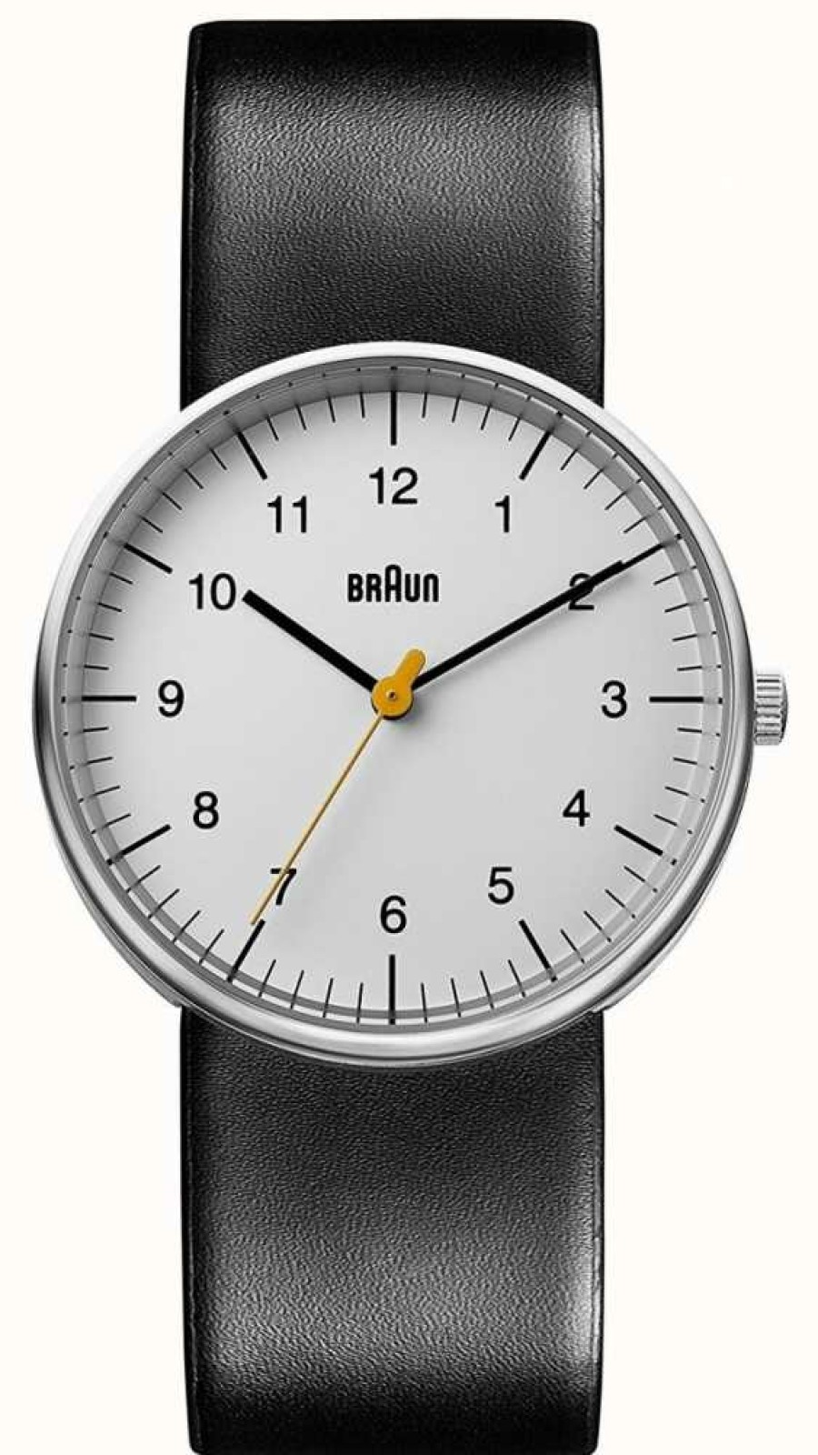 Women'S Braun | Braun Unisex Black Leather Watch Minimalist