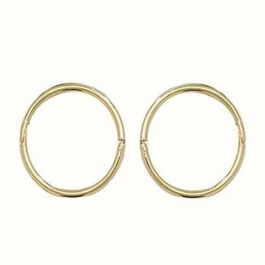 Jewelry James Moore | James Moore Th 9K Yellow Gold Hinged Sleepers 10 Mm