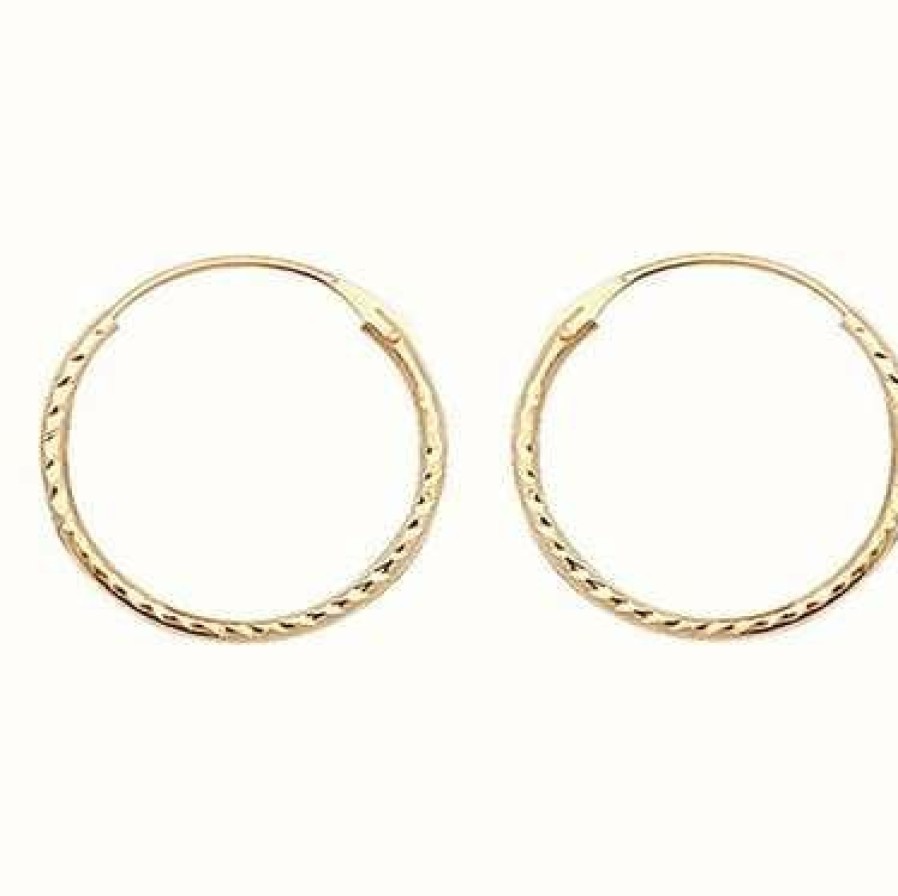 Jewelry James Moore | James Moore Th 9K Yellow Gold 10 Mm Hinged Sleepers