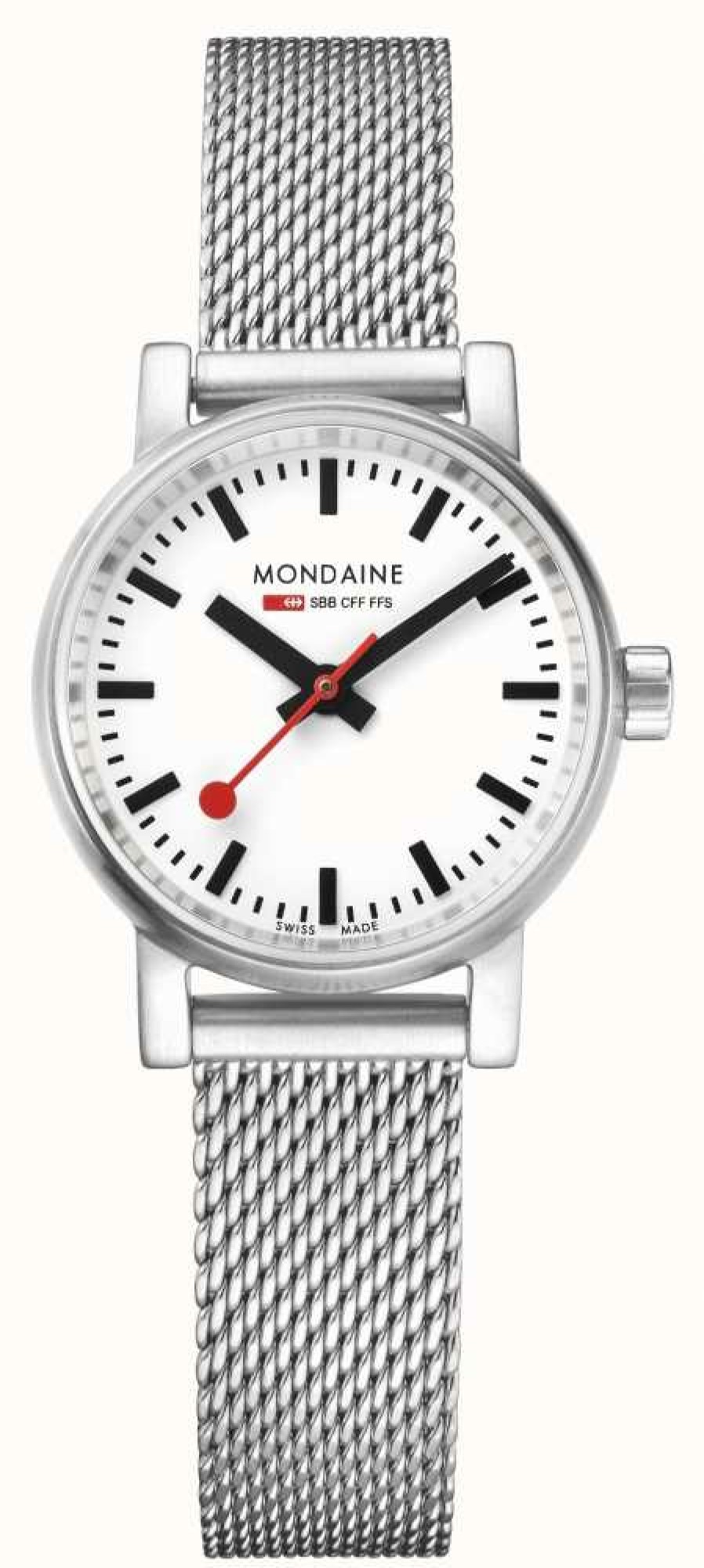 Men'S Mondaine | Mondaine Women'S Evo2 Petite 26Mm Stainless Steel Mesh Watch