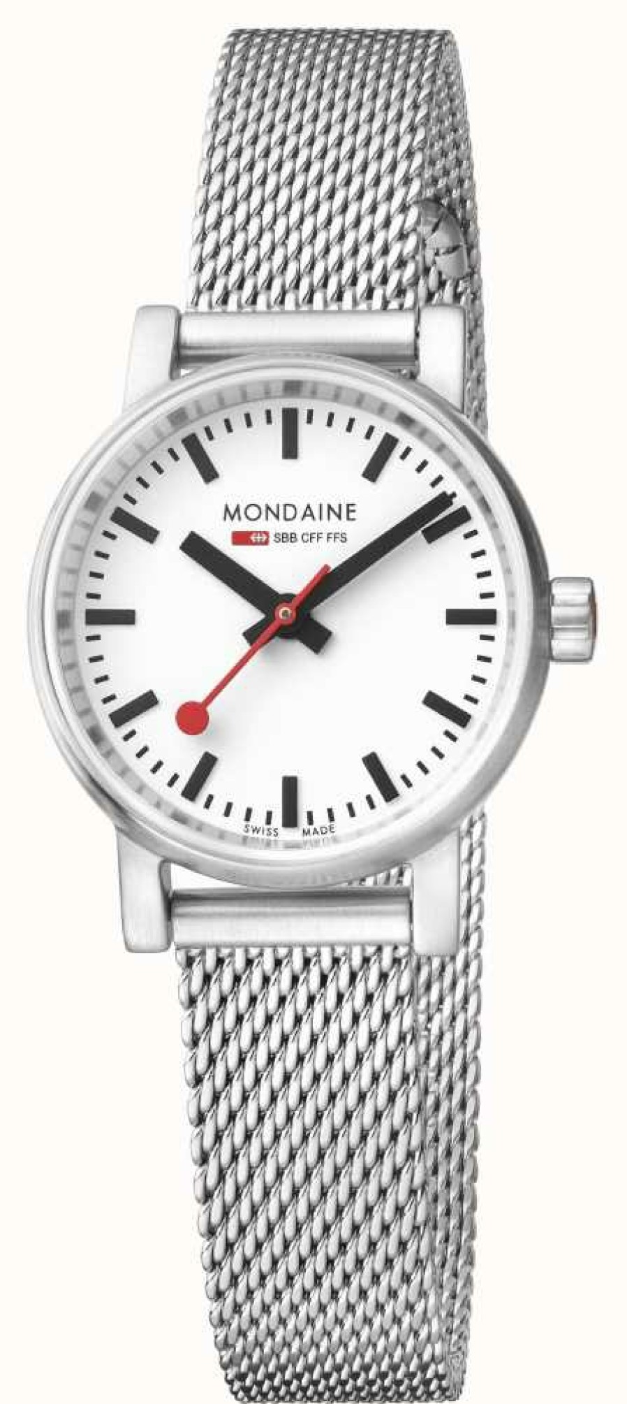 Men'S Mondaine | Mondaine Women'S Evo2 Petite 26Mm Stainless Steel Mesh Watch