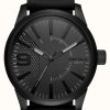 Men'S Diesel | Diesel Men'S Rasp Nsbb Black Silicone Strap