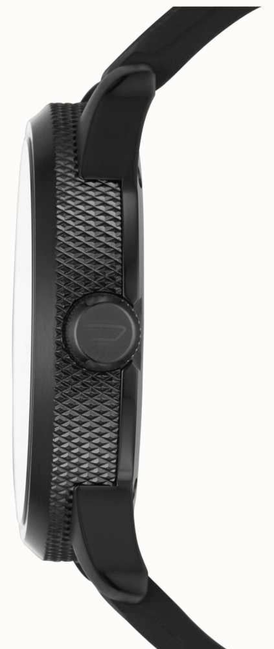 Men'S Diesel | Diesel Men'S Rasp Nsbb Black Silicone Strap