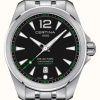 Men'S Certina | Certina Men'S Ds Action Watch Quartz Stainless Steel Bracelet Black Dial