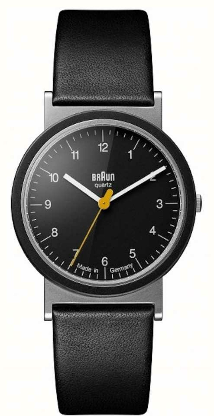 Men'S Braun | Braun Classic 1989 Tribute Design Black Leather Strap Black Dial