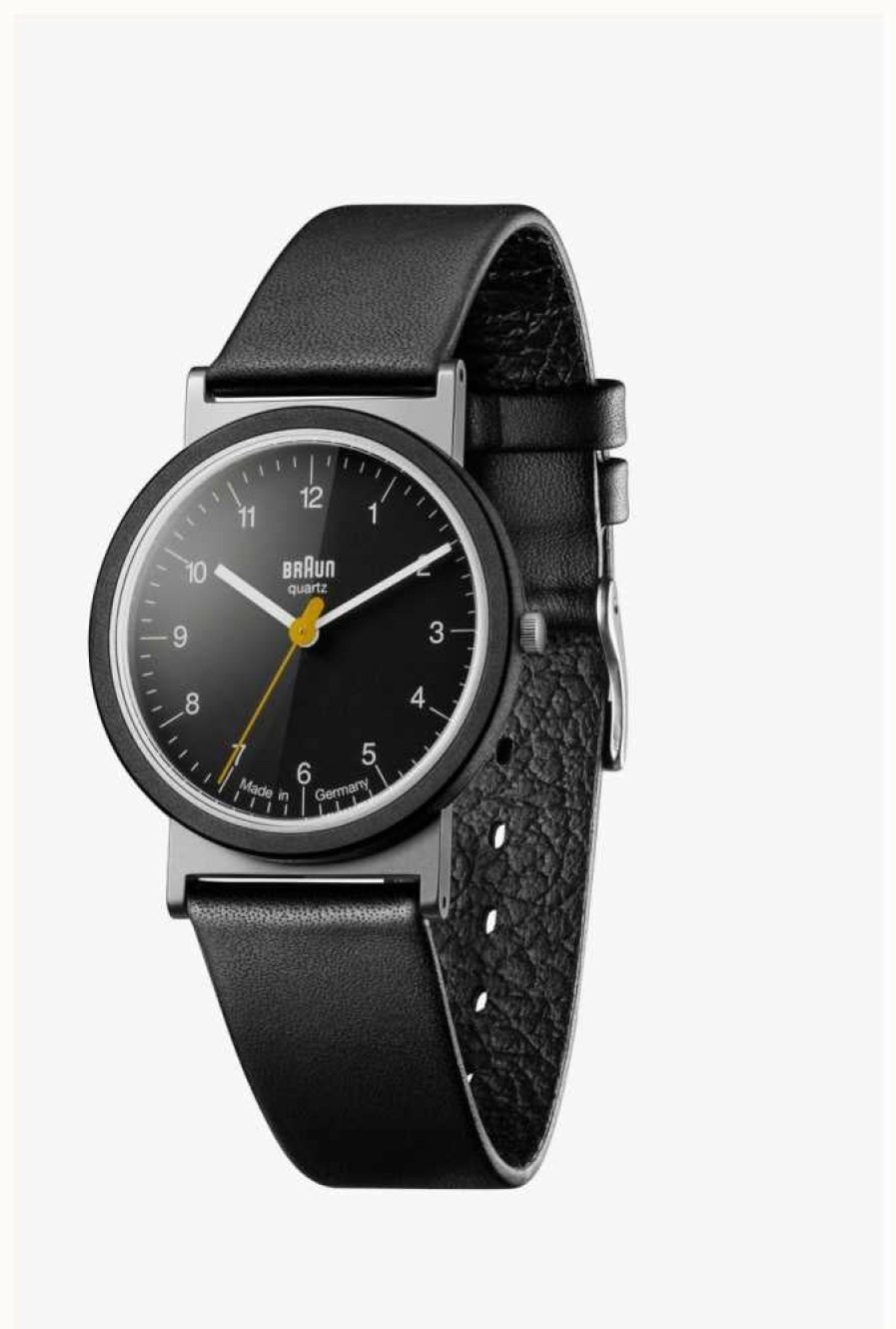 Men'S Braun | Braun Classic 1989 Tribute Design Black Leather Strap Black Dial