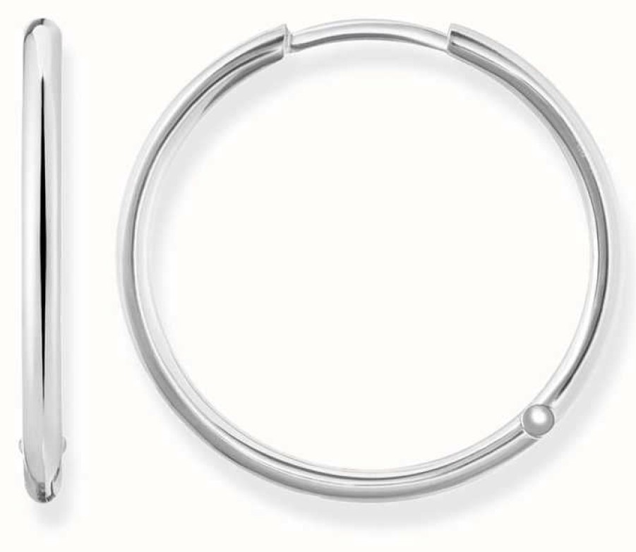 Jewelry Thomas Sabo Jewellery | Thomas Sabo Women'S Glam And Soul Large Hinged Hoops Silver