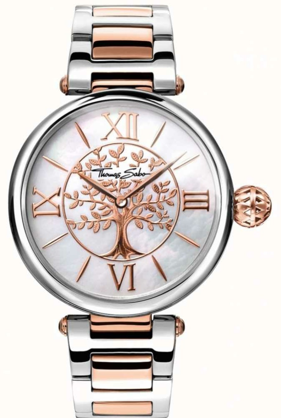 Women'S Thomas Sabo | Thomas Sabo Women'S Glam And Soul Karma Watch Rose Gold And Silver