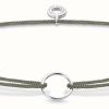 Jewelry Thomas Sabo Jewellery | Thomas Sabo Grey Nylon Charm Bracelet Sterling Silver