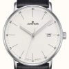 Men'S Junghans | Junghans Form Quartz Black Leather Watch