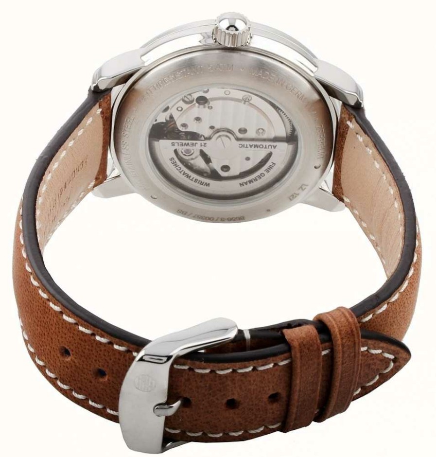 Men'S Zeppelin | Zeppelin | Series Lz127 | Automatic Date | Brown Leather Strap