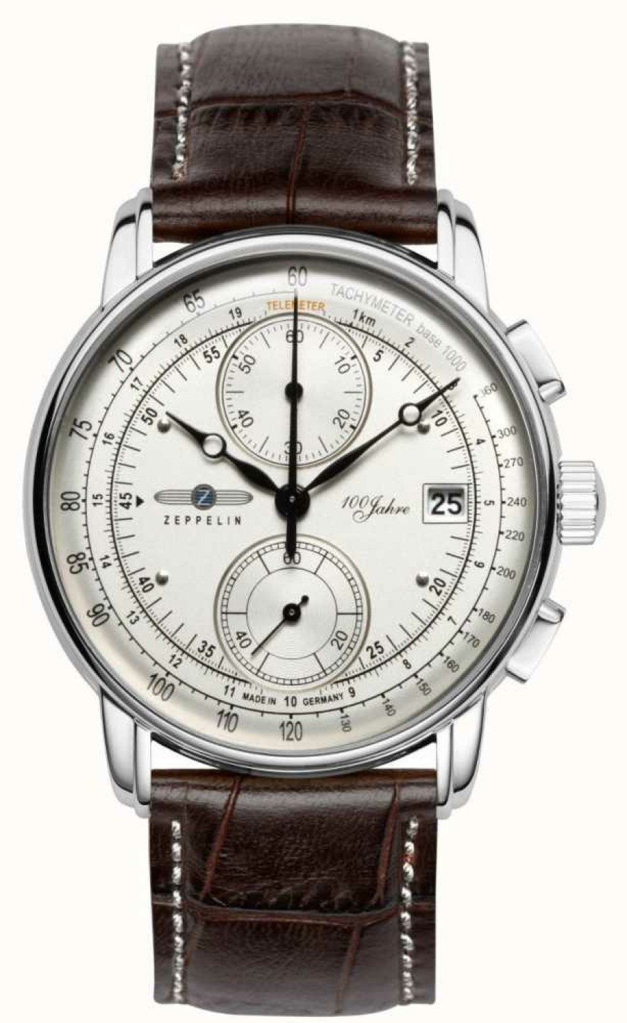 Men'S Zeppelin | Zeppelin | Series 100 Years | Edition 1 | Cream Chronograph Date