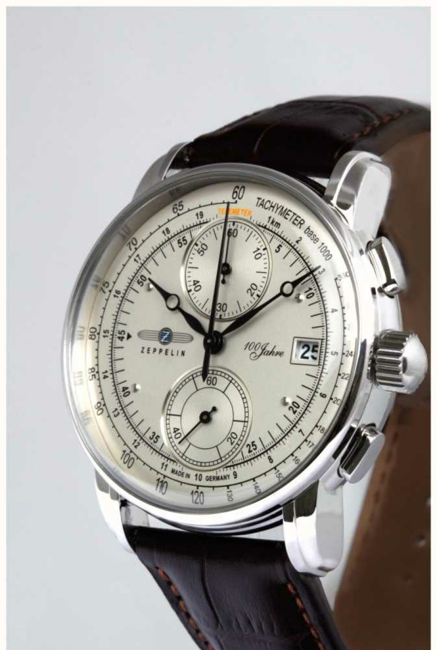 Men'S Zeppelin | Zeppelin | Series 100 Years | Edition 1 | Cream Chronograph Date