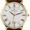 Men'S Herbelin | Herbelin Classic (38Mm) White Dial / Brown Leather Strap