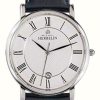 Men'S Herbelin | Herbelin Men'S Classic Black Leather Strap White Dial