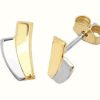 Jewelry James Moore | James Moore Th 9K Yellow And White Gold Stud Earrings