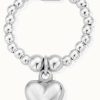 Jewelry ChloBo Jewellery | Chlobo Sterling Silver Mini Puffed Heart Ring Medium