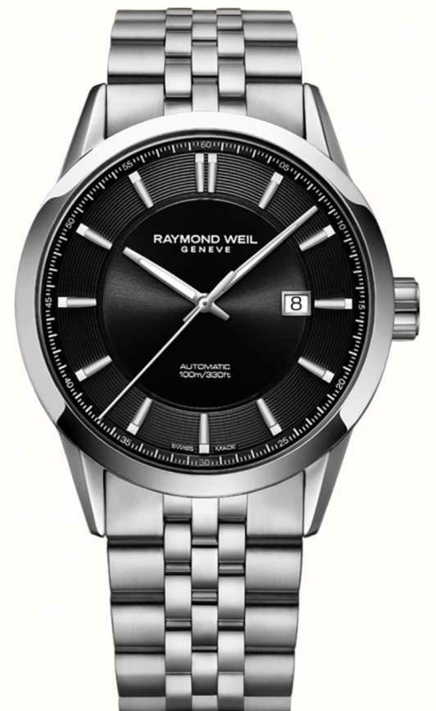 Men'S Raymond Weil | Raymond Weil Men'S Freelancer Automatic Stainless Steel Bracelet