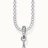 Jewelry Thomas Sabo Jewellery | Thomas Sabo Sterling Silver Necklace With Blackened/White Zirconia