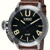 Men'S U-Boat | U-Boat Classico 47 As1 Automatic Brown Leather Strap