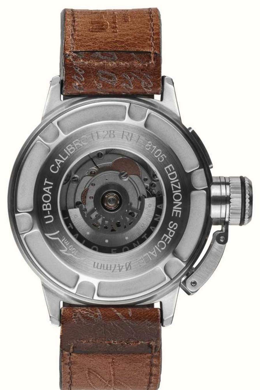 Men'S U-Boat | U-Boat Classico 47 As1 Automatic Brown Leather Strap