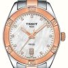 Men'S Tissot | Tissot Women'S Pr100 Sport Chic Two Tone Bracelet Watch