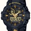 Men'S Casio | Casio G-Shock Analogue Digital Rubber Gold Watch