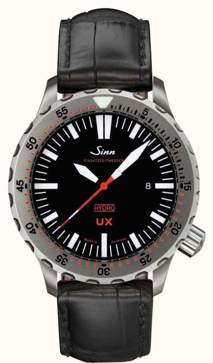 Men'S Sinn | Sinn Ux Ezm 2B Mission Timer | Black Leather