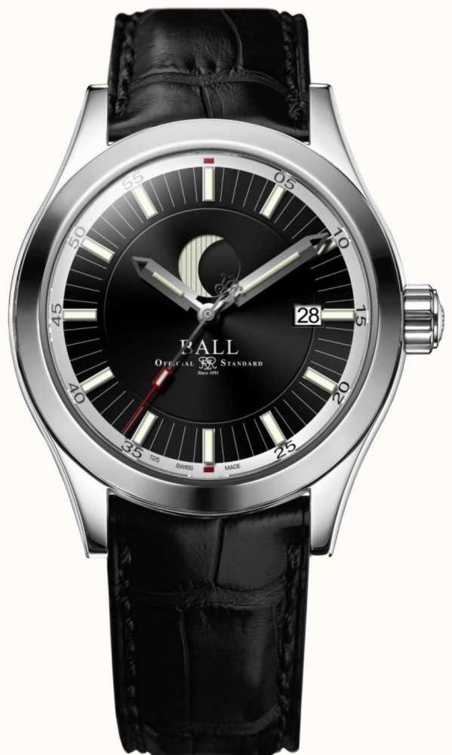 Men'S Ball Watch Company | Ball Watch Company Engineer Ii Moon Phase Date Display Black Dial