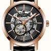 Men'S Rotary | Rotary Men'S Greenwich G2 Automatic Skeleton Dial Rose Gold Tone