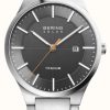 Men'S Bering | Bering Men'S Solar Silver Titanium Strap