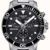 Men'S Tissot | Tissot Men'S Seastar 1000 Quartz Chronograph Black/Stainless Steel