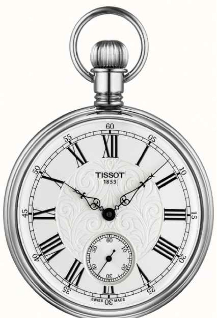 Men'S Tissot | Tissot Lepine Mechanical Pocket Watch Stainless Steel