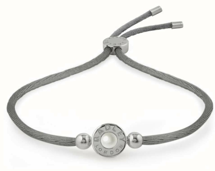 Jewelry Radley Jewellery | Radley Jewellery Silver/Grey Pearlescent Bead Friendship Bracelet