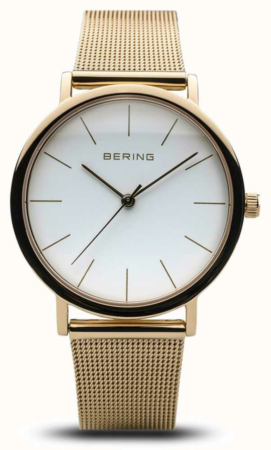 Women'S Bering | Bering Women'S Classic Watch Gold Mesh