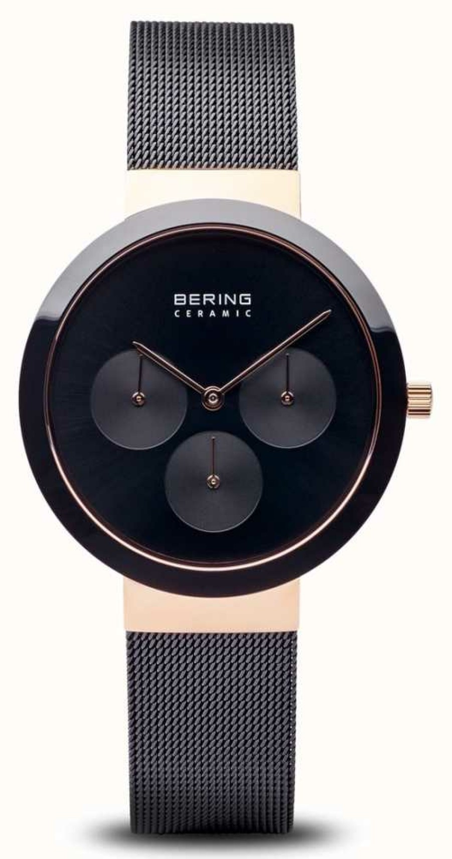 Women'S Bering | Bering Ceramic | Polished Rose Gold | Mesh Strap