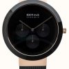 Men'S Bering | Bering Ceramic | Polished Rose Gold Case | Black Dial