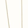 Jewelry Elements Gold | Elements Gold 9K Yellow Gold Open Circle Necklace 43Cm