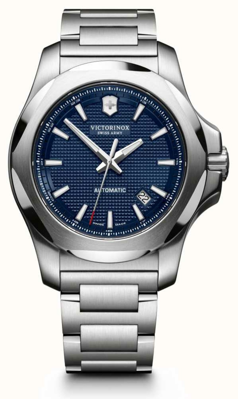 Men'S Victorinox | Victorinox I.N.O.X Mechanical Blue Dial Silver Bracelet