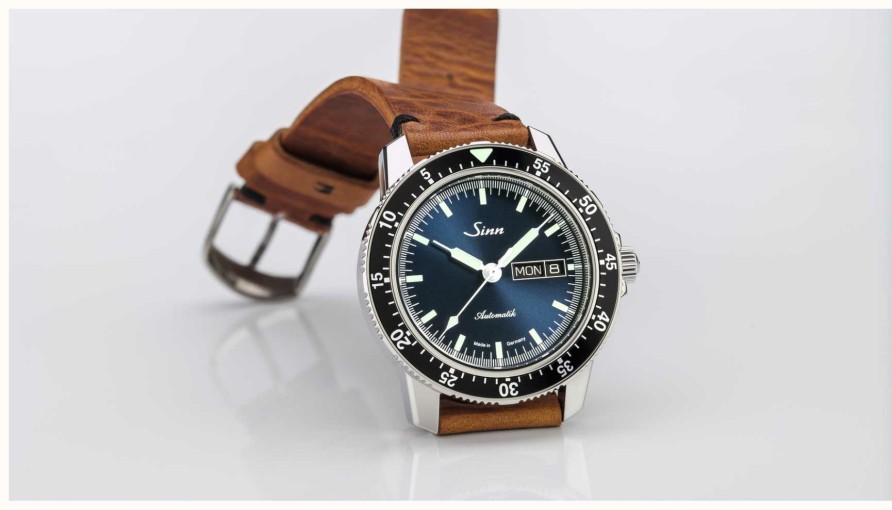 Men'S Sinn | Sinn 104 St Sa I B | Vintage Brown Leather Strap