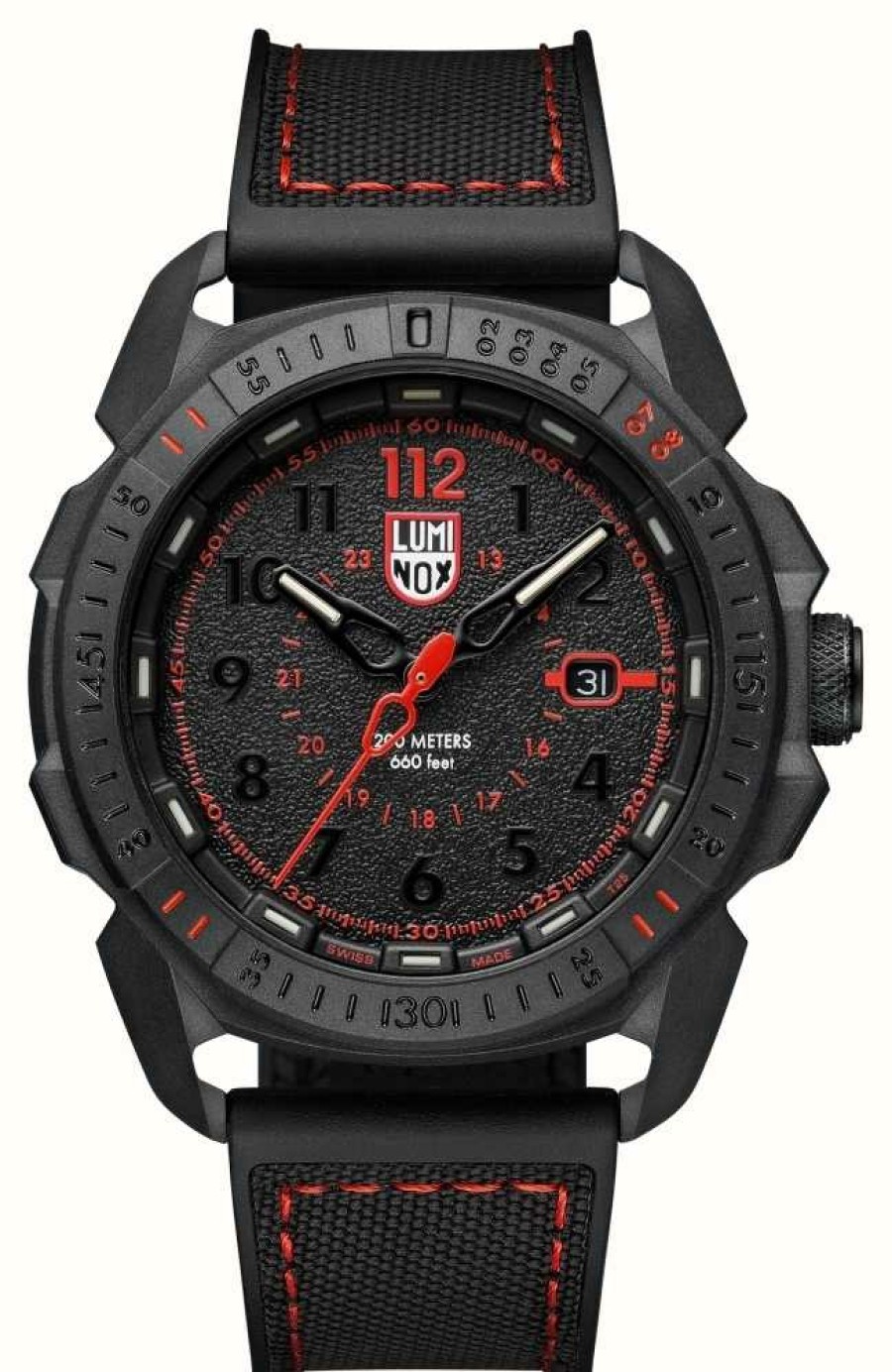 Men'S Luminox | Luminox Men'S Ice-Sar | Arctic 1000 Series | Black Red Dial