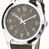 Men'S Limit | Limit Men'S | Military Style Watch |Khaki Green Strap & Green Dial