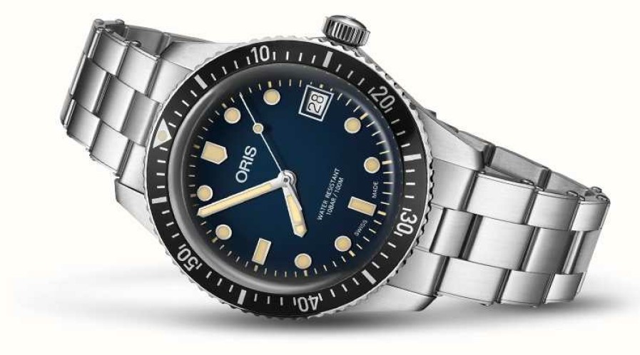 Men'S ORIS | Oris Divers Sixty-Five Automatic (36Mm) Blue Dial / Stainless Steel Bracelet