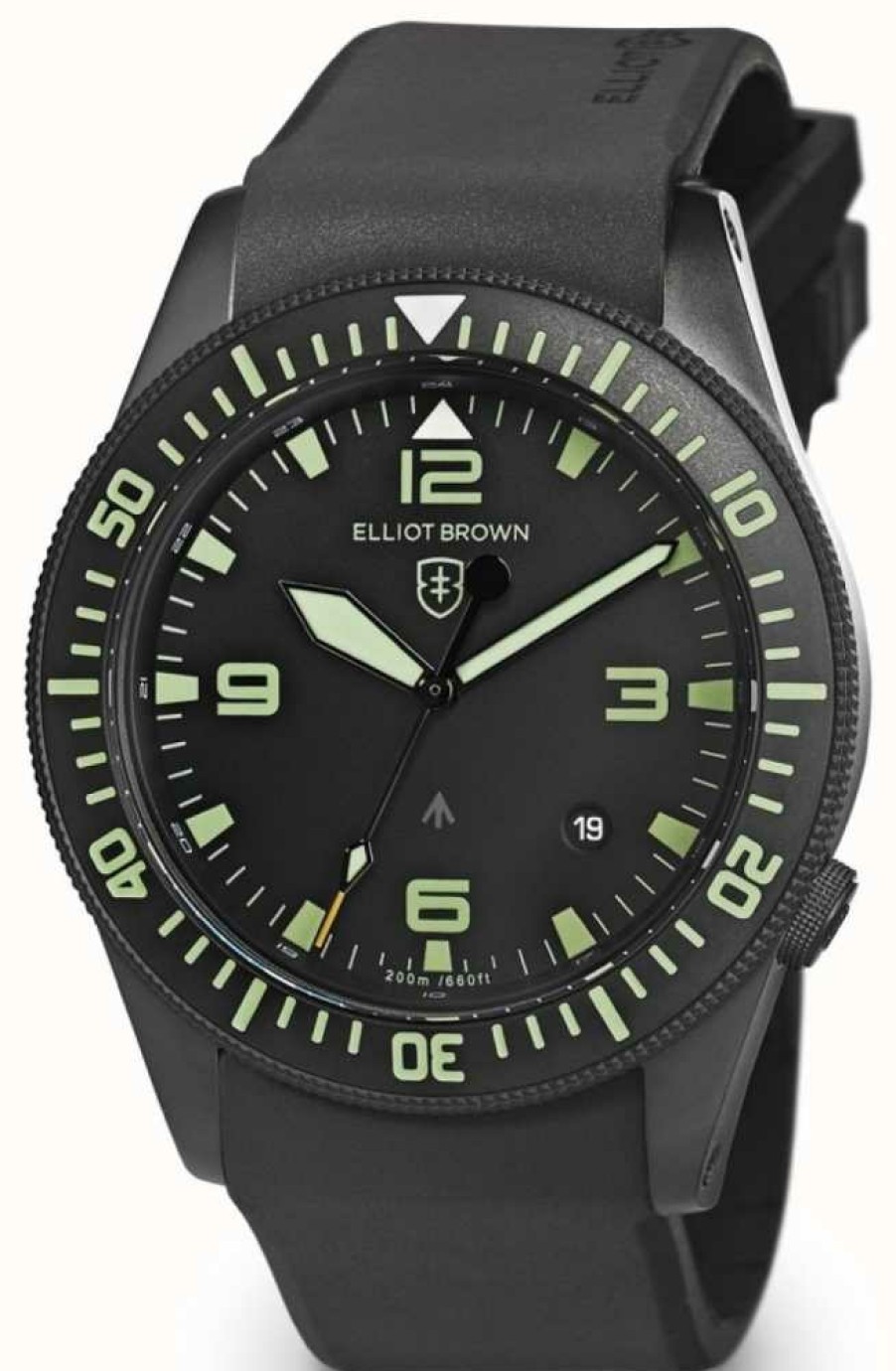 Jewelry Elliot Brown | Elliot Brown | Men'S | Holton Professional | Military | Black Rubber Strap