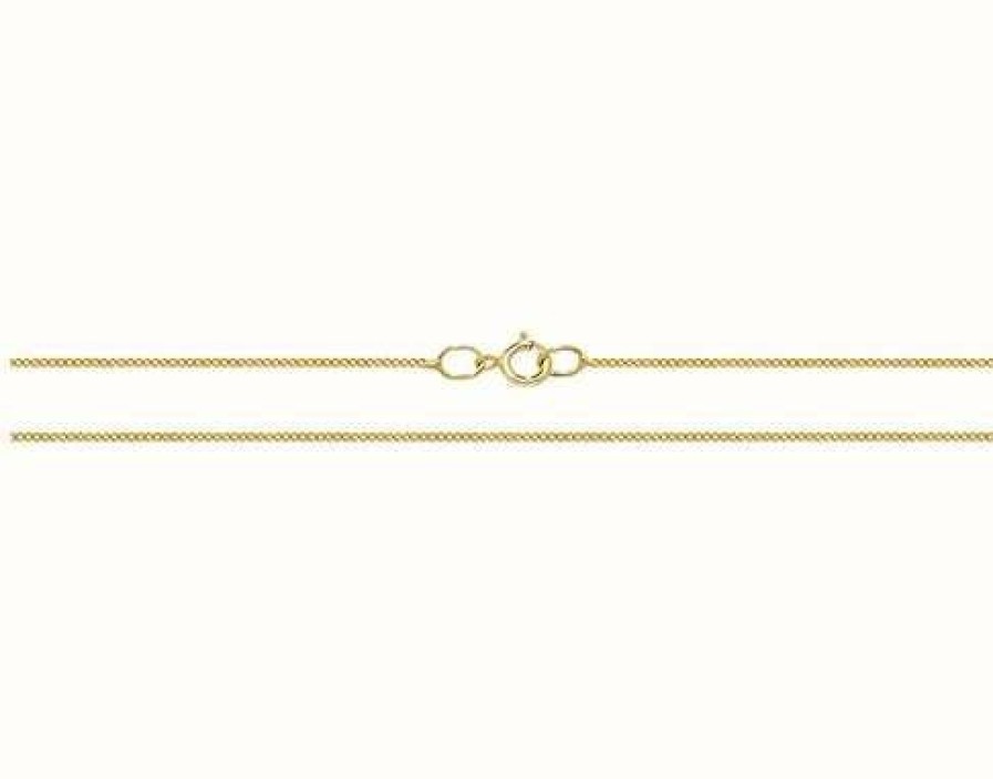 Jewelry James Moore | James Moore Th 9K Yellow Gold Curb Chain 18"