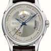 Men'S Hamilton | Hamilton Jazzmaster Open Heart Automatic (40Mm) Silver Dial / Brown Leather Strap