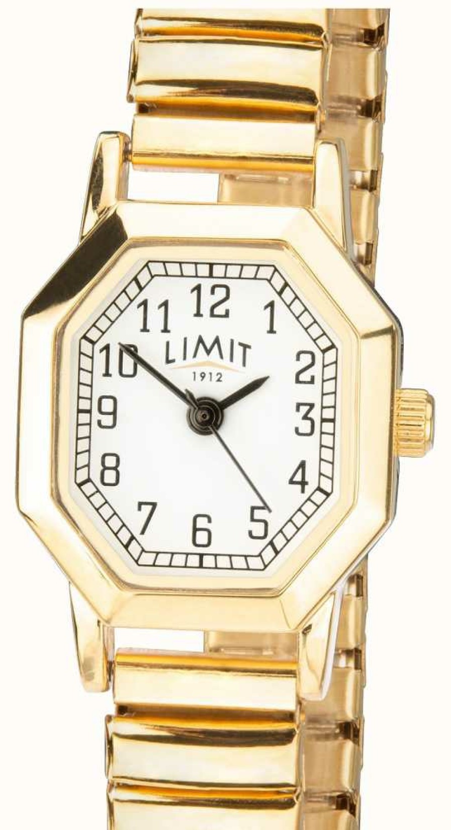 Women'S Limit | Limit | Women'S Gold Tone Expandable Bracelet | White Dial