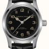 Men'S Hamilton | Hamilton Khaki Field Murph Automatic *Interstellar - 2014* (42Mm) Black Dial / Black Leather Strap