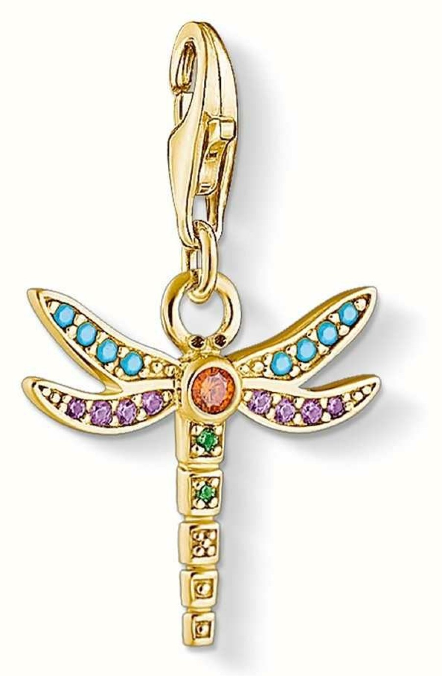 Jewelry Thomas Sabo Jewellery | Thomas Sabo | Dragonfly Charm | Gold Plated Sterling Silver